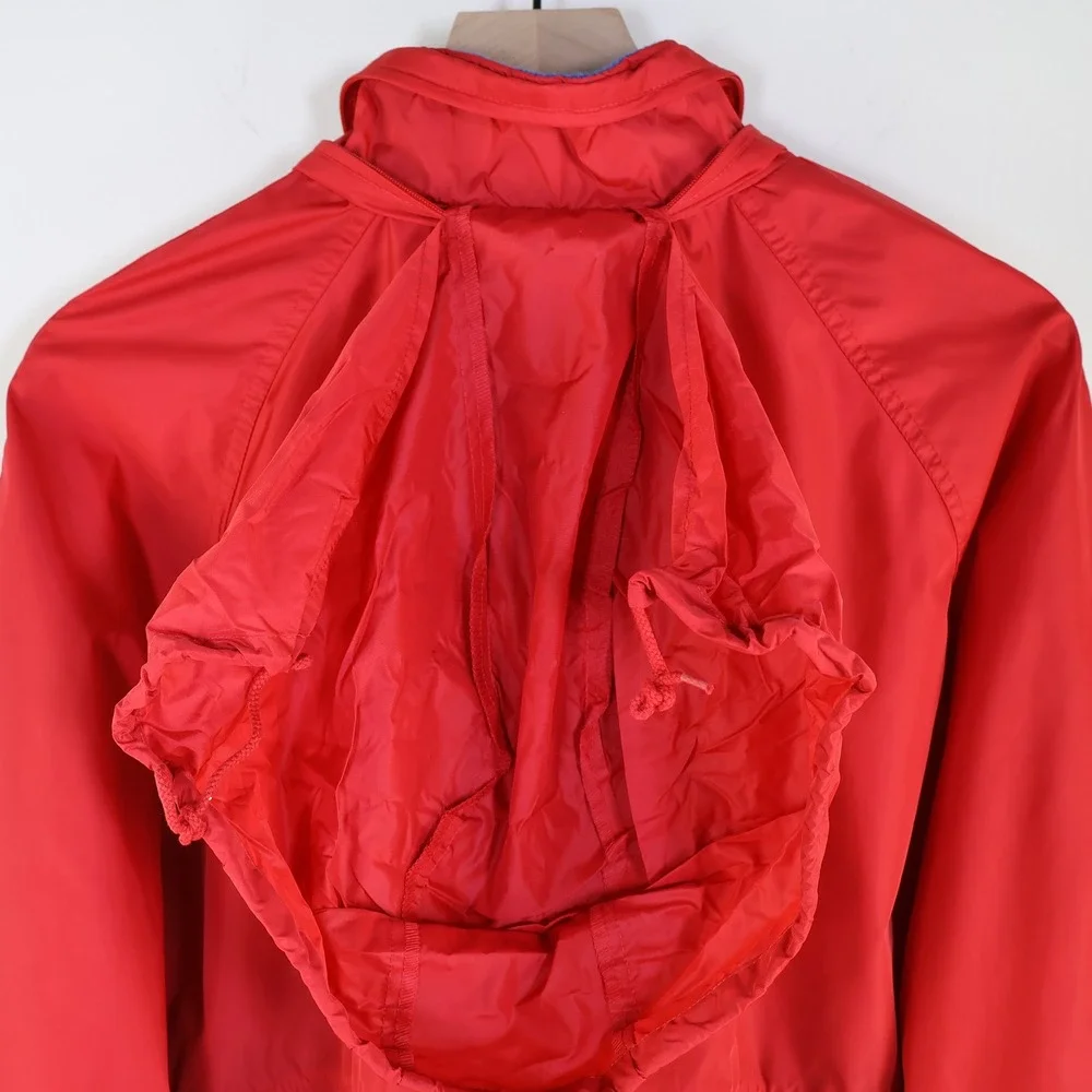 Vintage‎ 90s Woolrich Windbreaker Large Retro Colorblock Red Blue Nylon Coat
